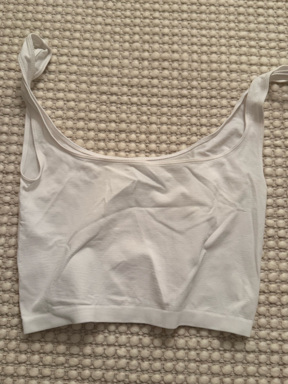 Free People White Cotton Bandeau Tank